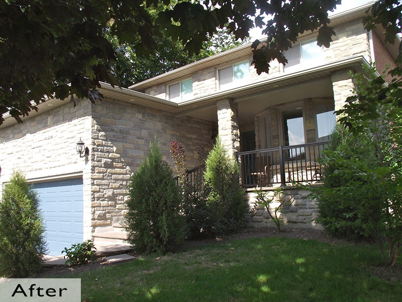 Exterior Stone Refacing Before and After Projects